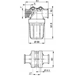 Slėgio filtras 55l 1 2 3240023 arag