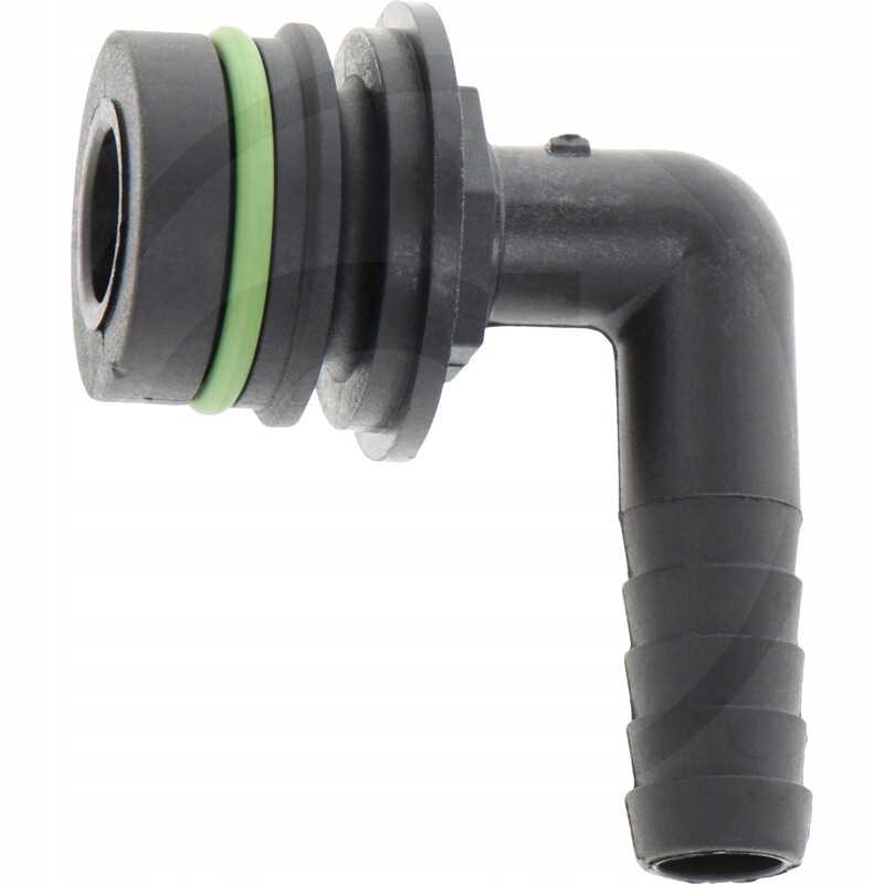 Arag žarnos galas 90 sulenktas T2 OE 13 mm nailonas