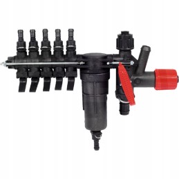 5 sekcijų valdymo skirstytuvas su filtru