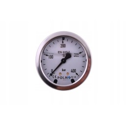 Glicerino manometras m63 0 400 bar, galinis jungtis
