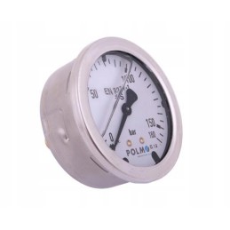 Glicerino manometras m63 0 160 bar, galinis jungtis