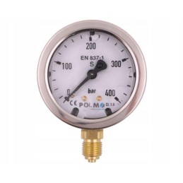 Glicerino manometras m63 0 400 bar dugno jungtis