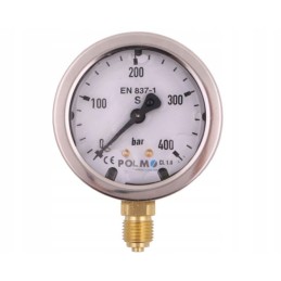 Glicerino manometras m63 0 400 bar dugno jungtis