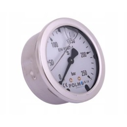 Glicerino manometras m63 0 250 bar, galinis jungtis