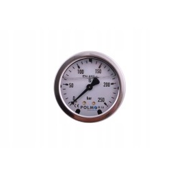 Glicerino manometras m63 0 250 bar, galinis jungtis
