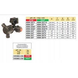 Purškimo galvutė vamzdžiams 20mm 7 4064227 arag
