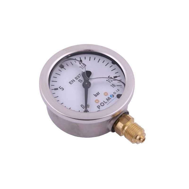 Glicerino manometras m63 0 16 bar dugno jungtis
