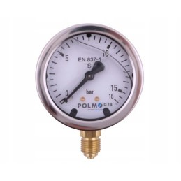 Glicerino manometras m63 0 16 bar dugno jungtis