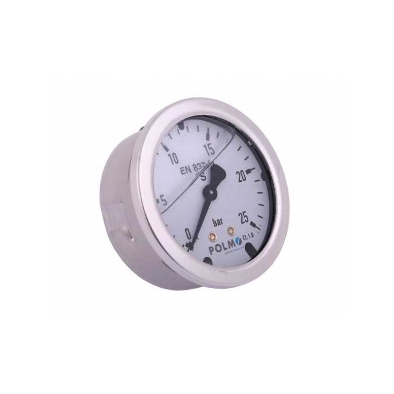 Glicerino slėgio matuoklis M63 0 25 bar, galinė jungtis