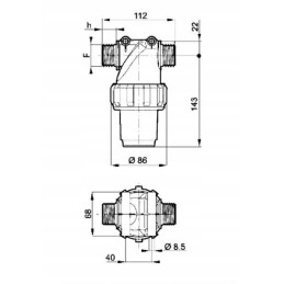 Slėgio filtras 150 160l 1 3224043 arag