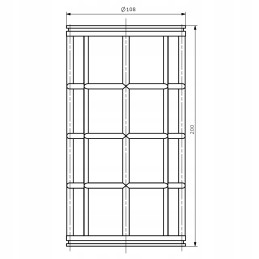 Didelio tinklelio slėgio filtro įdėklas 50 108x200mm