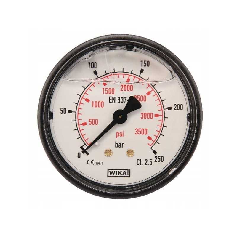Slėgio matuoklis oe63mm 0 250 bar galinė jungtis 1 4