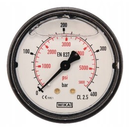 Slėgio matuoklis oe63mm 0 400 bar galinė jungtis 1 4