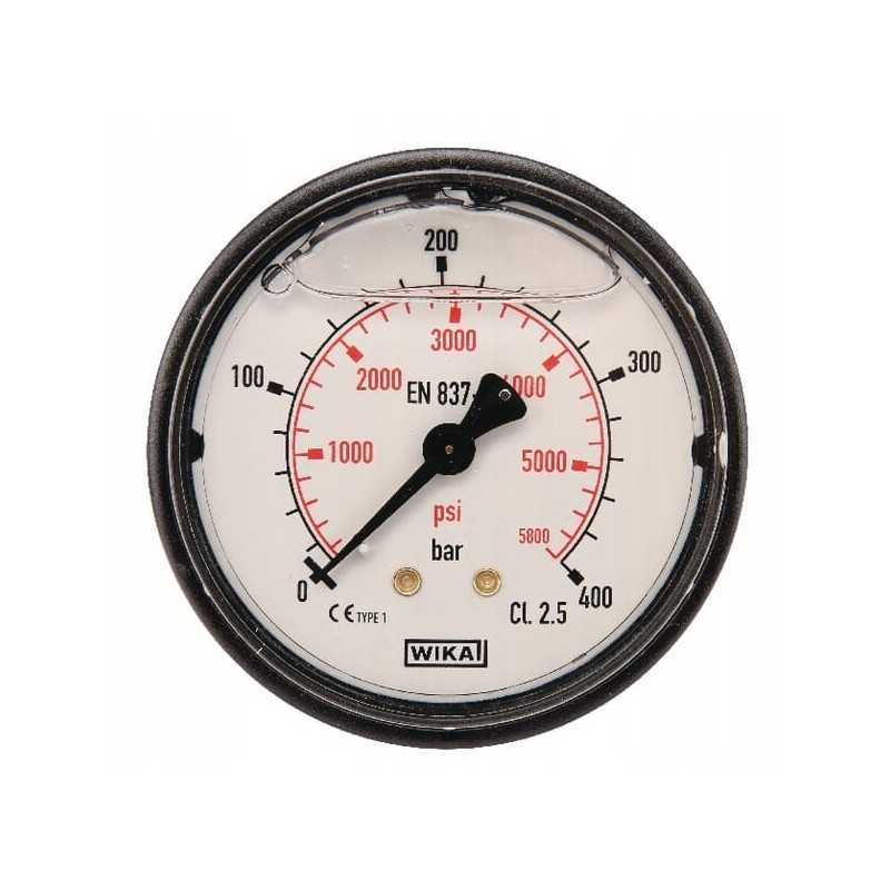 Slėgio matuoklis oe63mm 0 400 bar galinė jungtis 1 4