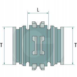 Arag dvipusis jungtis T6 28mm