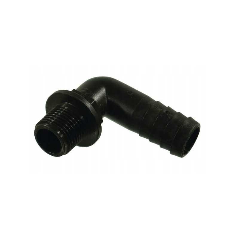 Žarnos jungtis 90 išorinis sriegis 13 mm 3 8