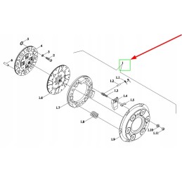 Te2s211020001k sankabos diskas su slėgio plokšte