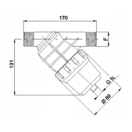 Įstrižas filtras 1 m 50 m