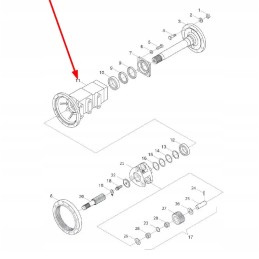 Tb1s392010001k dešinės galinės pavaros korpusas