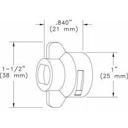 Antgalio dangtelis hardi brown 8mm cp233077ce trišakiui