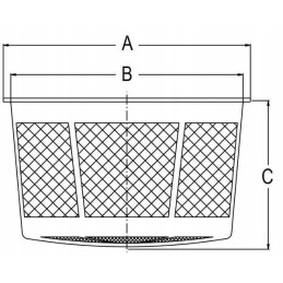 Krepšinis filtras 287mm angai 8153001 geoline