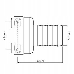 Tiesus ekstruzinis žarnos galas 1 1 2 32 mm