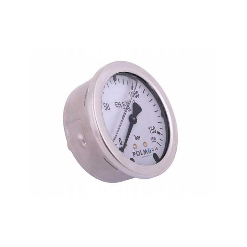 Glicerino manometras m63 0 160 bar, galinis jungtis