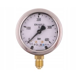 Glicerino manometras m63 0 400 bar dugno jungtis