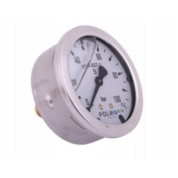 Glicerino manometras m63 0 100 bar, galinis jungtis
