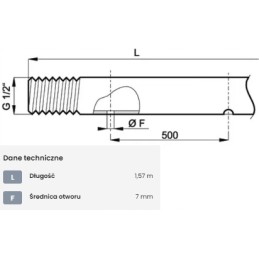 Vamzdis 1 2 v2a 4 skylės 7 mm arag