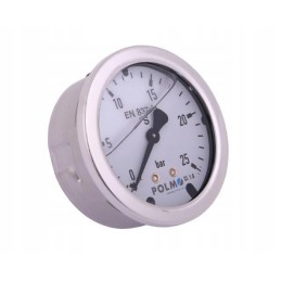 Glicerino slėgio matuoklis M63 0 25 bar, galinė jungtis