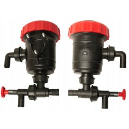 Purkštuvo siurbimo filtras 25 mm žarnai su vožtuvu
