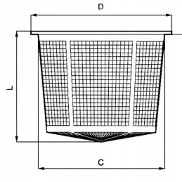 Užpildymo sietelis oe 400 x 254 mm