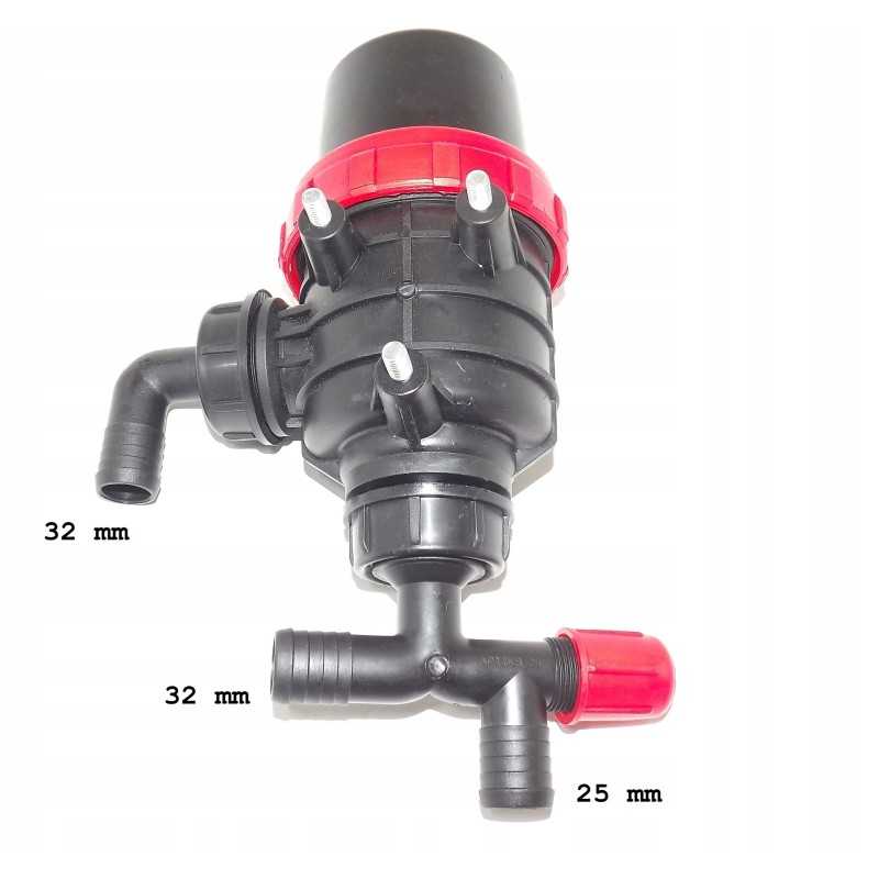 Apatinis purkštuvo siurbimo filtras, skersmuo 32, su vožtuvu