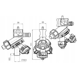 Pasukama purkštuvo galvutė su vožtuvu