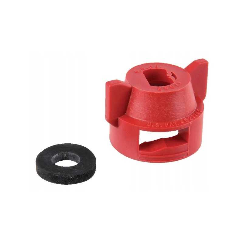 Purškimo dangtelis su sandarikliu SW8, raudonas