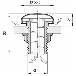 Vėdinimo vožtuvas dangčiui