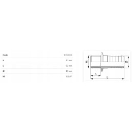 Žarnos jungtis: tiesi jungtis 1 4 10 mm žarnai
