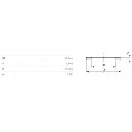 Sandarinimo žiedas 3 4 27 5x39 5x2 5mm