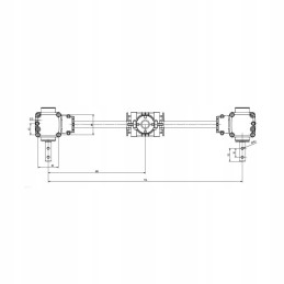 Trąšų barstytuvo reduktorius 1 1 5 770 mm
