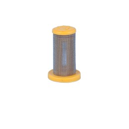 Geltonas plieninis purškiamas filtras, 80 akių