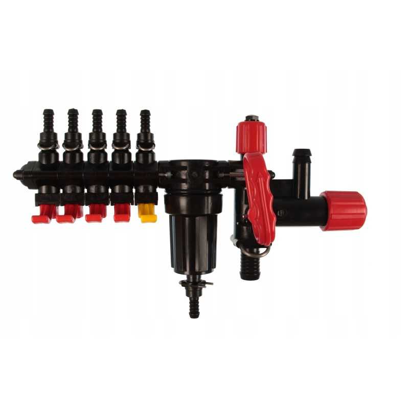 5 sekcijų valdymo vožtuvas