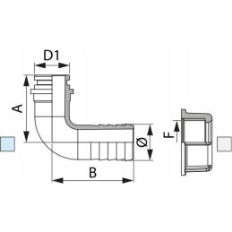 Tiesi žarnos jungtis 3 90 60 mm žarnai