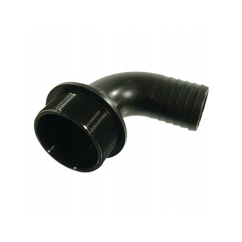 Žarnos jungtis, alkūnė, išorinis sriegis 3, skirtas 60 mm žarnai