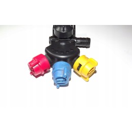 Pasukamas galas purkštuvo galvutė, 3 skyriai, M6