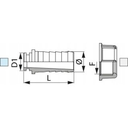 Tiesi žarnos jungtis po veržle 3 skirta 75 mm žarnai