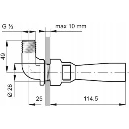Bako maišytuvas su jungtimi 90