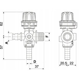 Slėgio reguliavimo vožtuvas arag 9620222