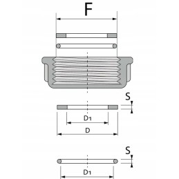 Plokščias sandarinimo žiedas 21x33x2 EPDM
