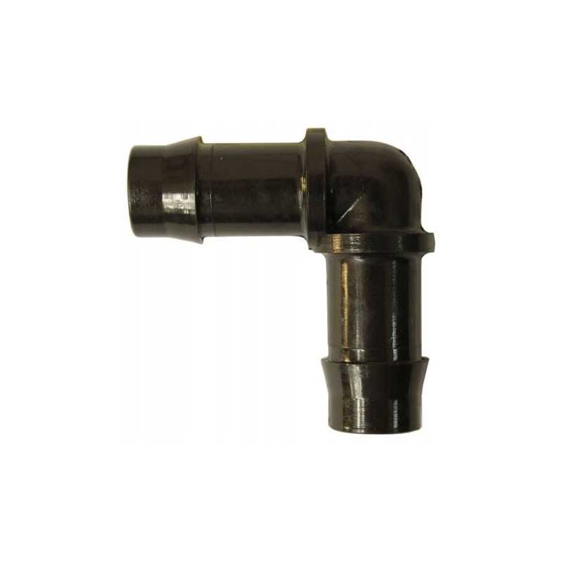 90 vienodo praėjimo alkūnė jungiama prie 16 mm žarnos